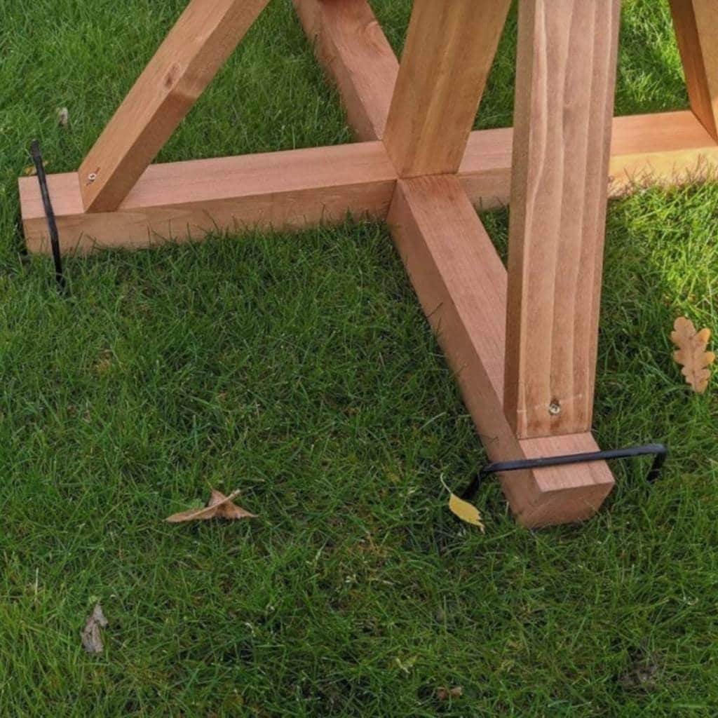Fordwich Black XL Deluxe Bird Table | Unique Log Lap Design | Delivered In Only 3 Parts - Home & Roost
