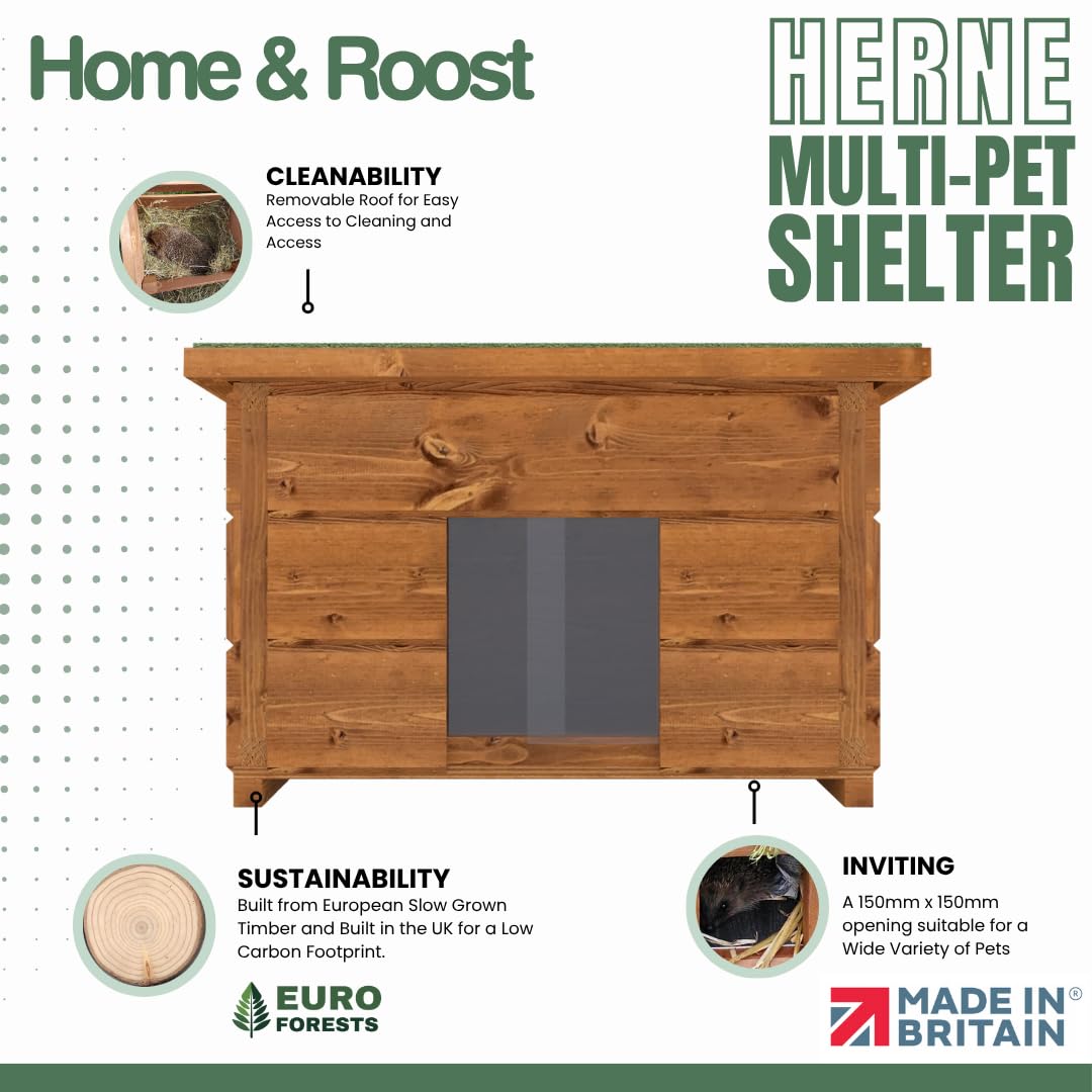 Herne Multi-Pet Animal Shelter — Perfect for Cats, Rabbits, Guinea Pigs, and Other Small Animals