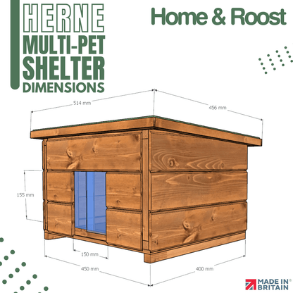 Herne Multi-Pet Animal Shelter — Perfect for Cats, Rabbits, Guinea Pigs, and Other Small Animals