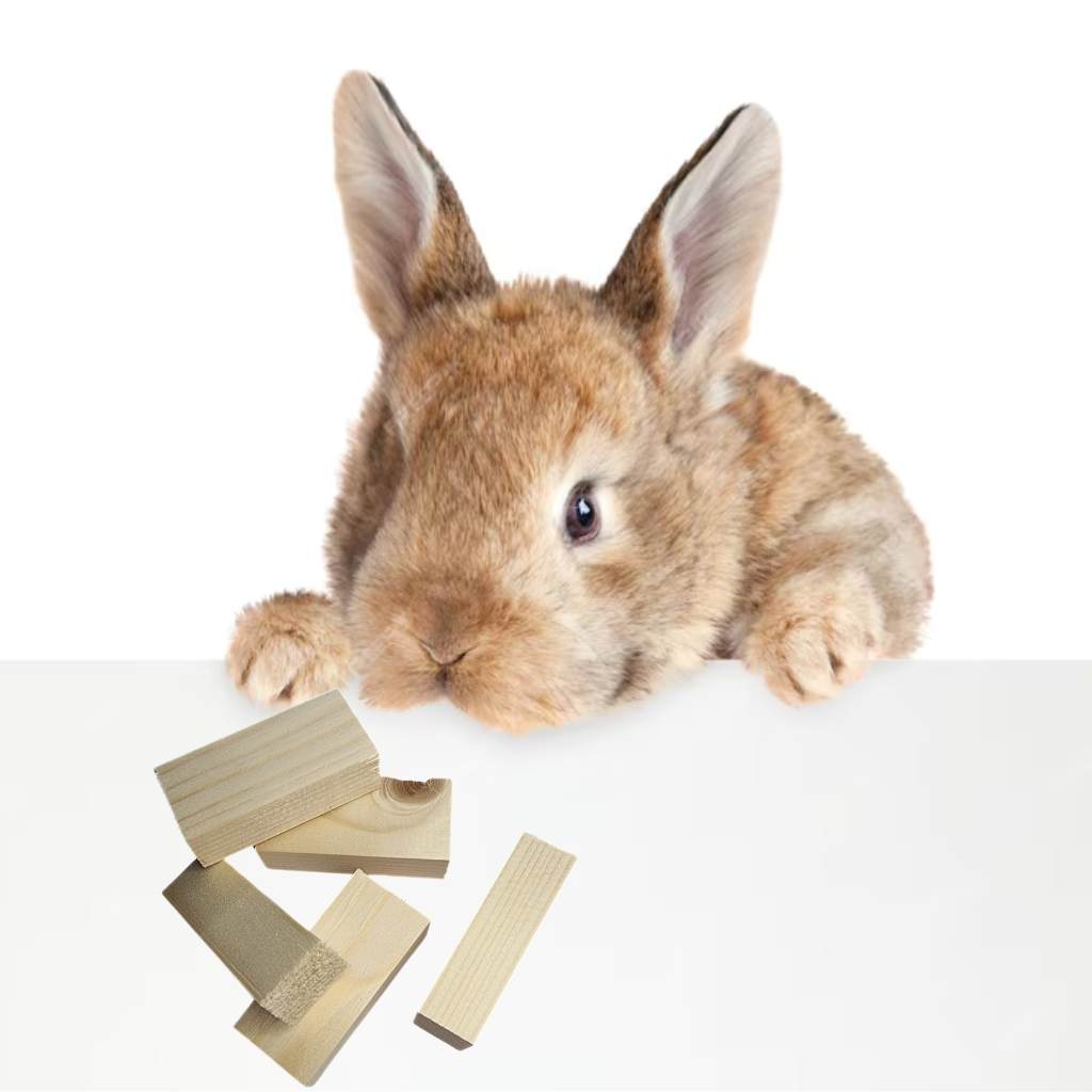 Cement Block Rabbit Hutch Home & Roost BUNNY BLOCKS 100g - Healthy And Natural Boredom Buster Fo ...