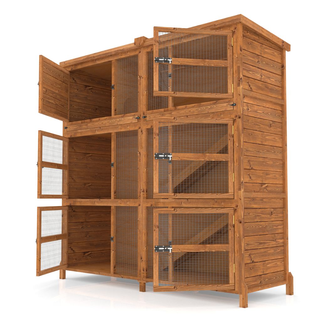 6ft Chartwell Triple Rabbit Hutch