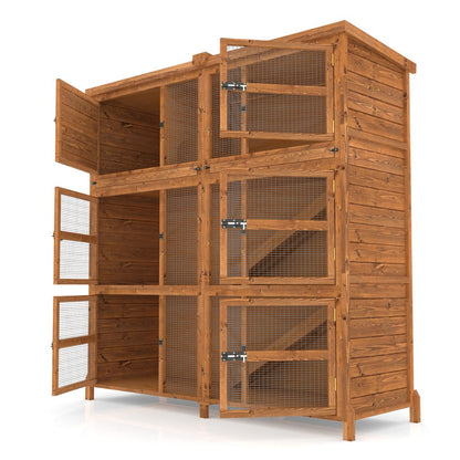 6ft Chartwell Triple Rabbit Hutch