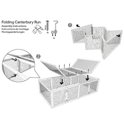 6ft Folding Canterbury Tortoise Run | Britains Most Popular Tortoise Folding Run | Easy to Use & Store Away - Home & Roost