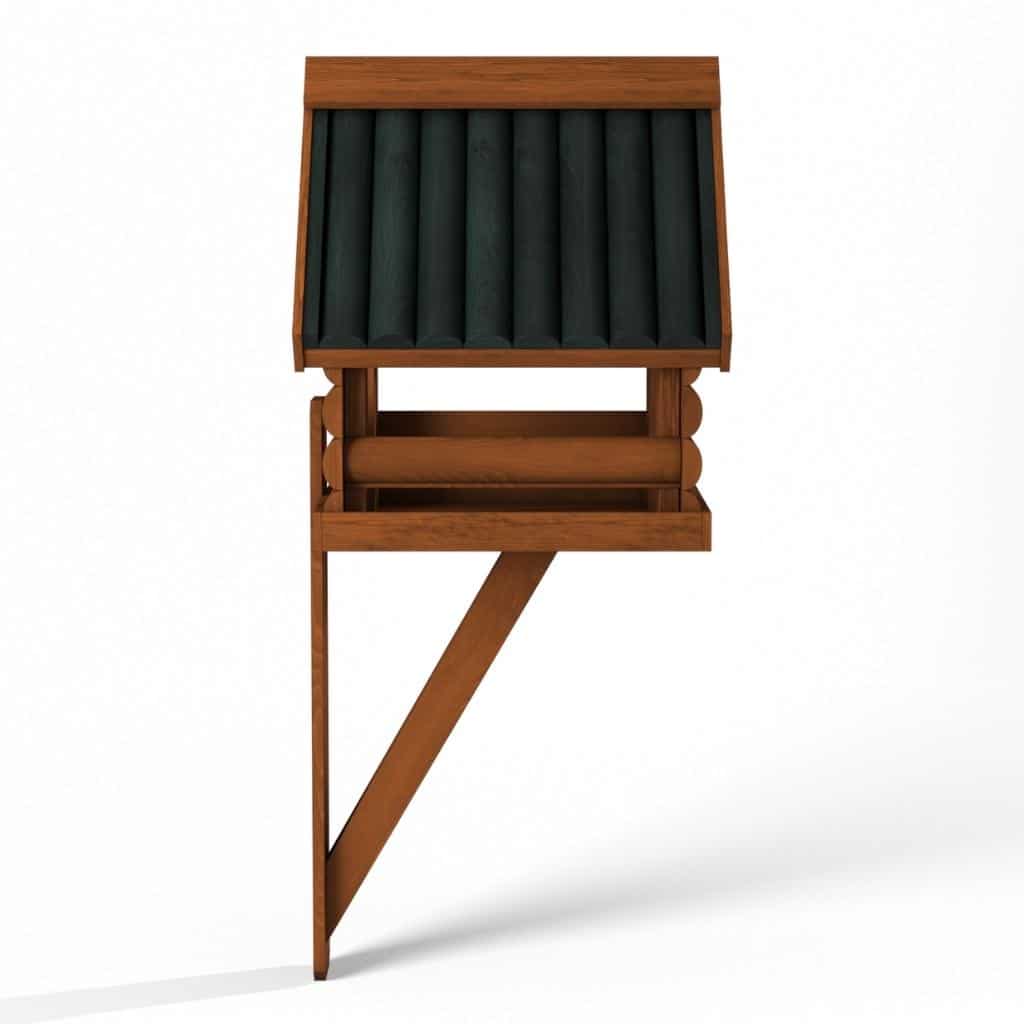 Fordwich Black Wall Mounted Bird Table | Log Lap Design | Delivered In Two Parts - Home & Roost