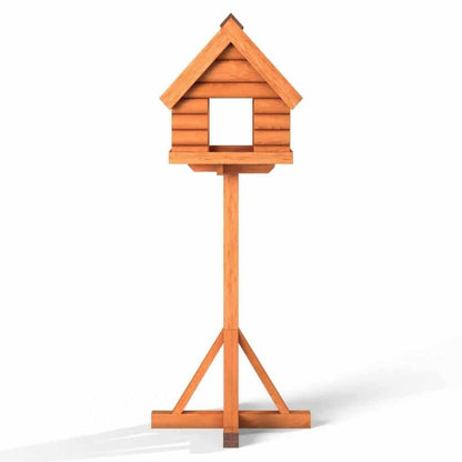 Fordwich Black Wild Garden Bird Table | Unique Log Lap Design | Delivered In Only 2 Parts - Home & Roost