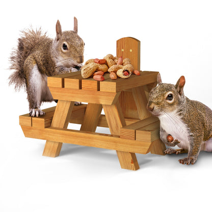 Squirrel Picnic Bench Feeder