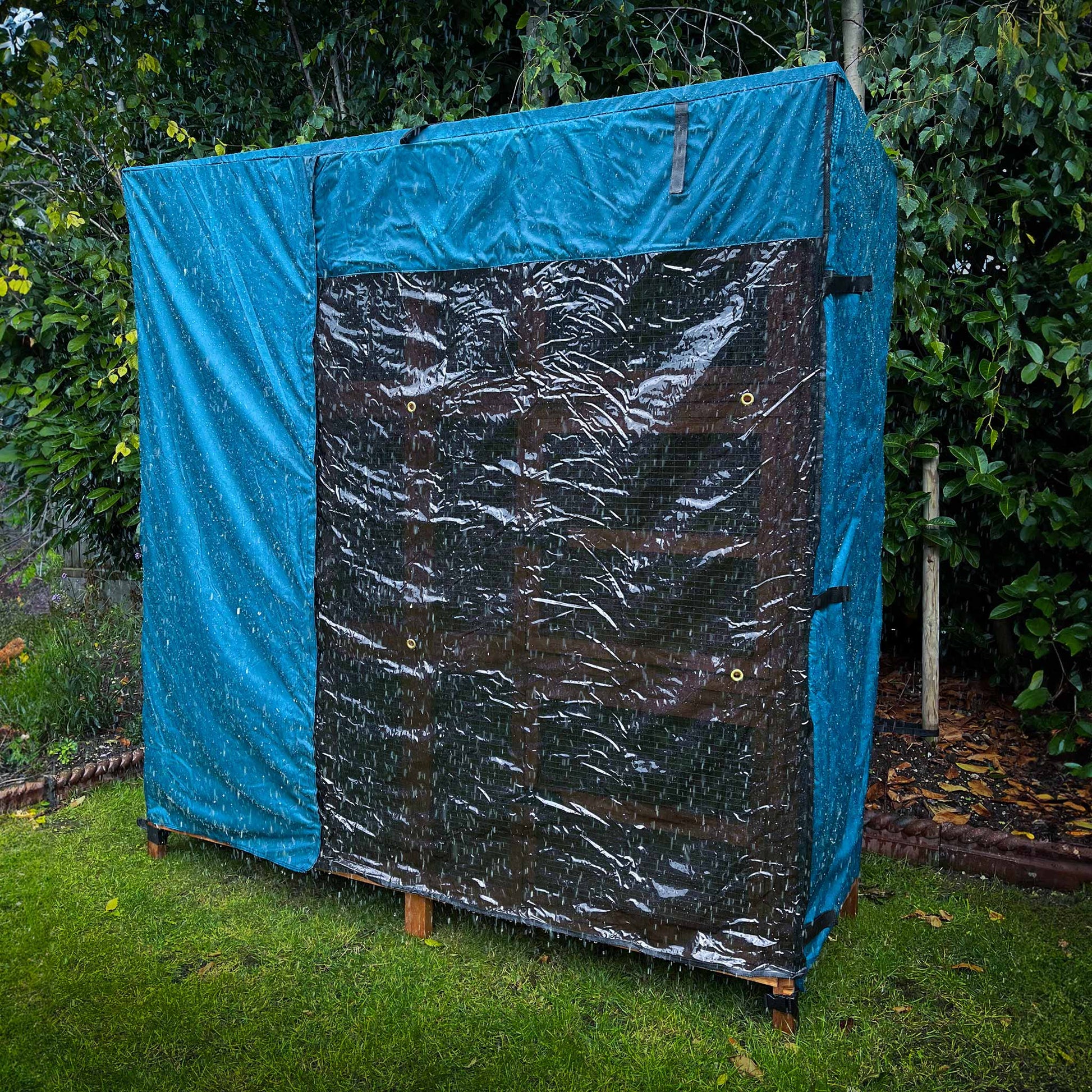 guinea pig hutch cover 4ft triple dark see through front window