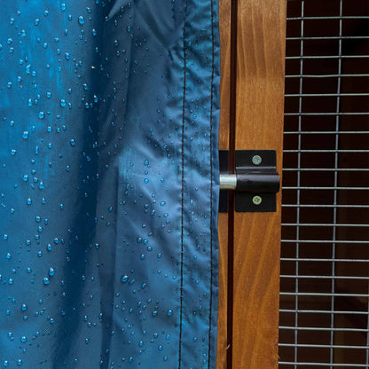 guinea pig hutch cover 4ft triple velcro front panel to gain acces to front doors