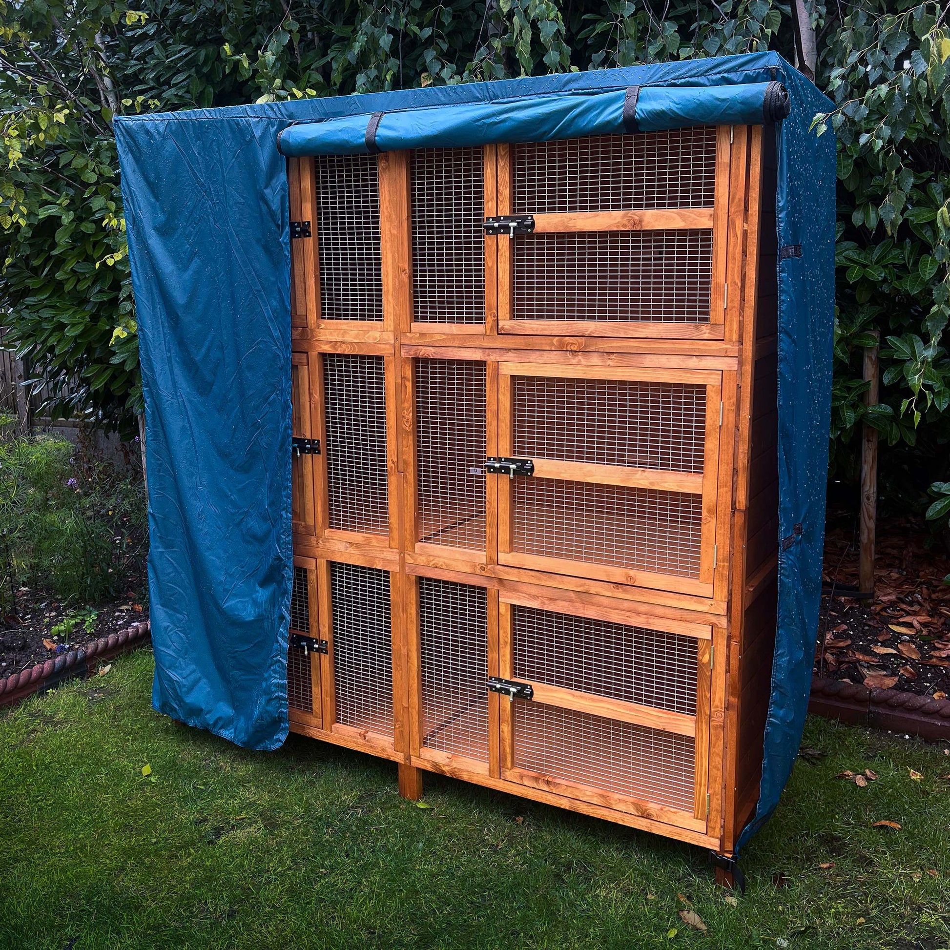 guinea pig hutch cover 5ft triple water proof roll up front