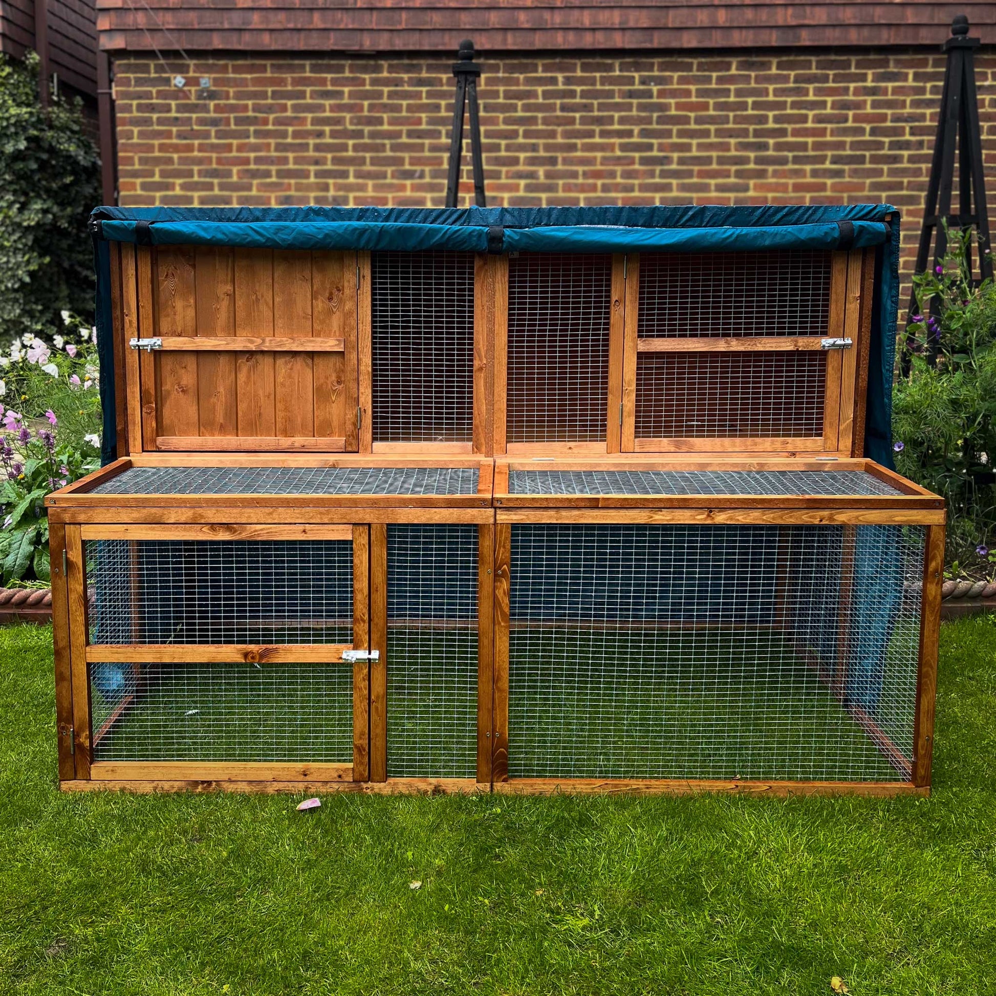 rabbit hutch cover 6ft kendal and run rolled up front panel