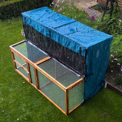 5ft rabbit hutch cover kendal hutch and run in a dark garden