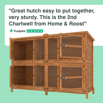 6ft Chartwell Two Tier Rabbit Hutch - Two Separate Living Areas To Keep Pets Apart